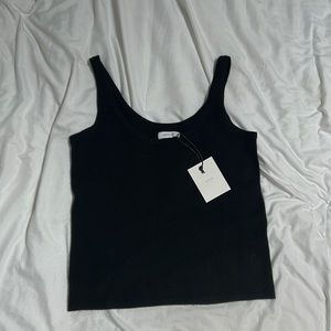 Italic Black 100% Cashmere Tank